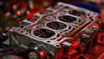 Car Engine Part With Oil