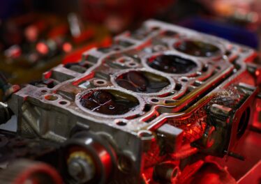 Car Engine Part With Oil