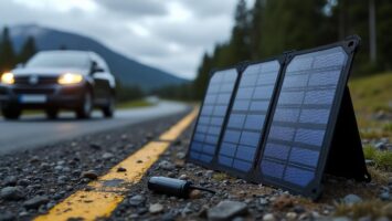 découvrez le panneau solaire pliable 4w 12v, idéal comme chargeur de batterie et solution portable pour rester alimenté en cas de panne sur la route. léger, compact et facile à utiliser, pour une autonomie en toutes circonstances.